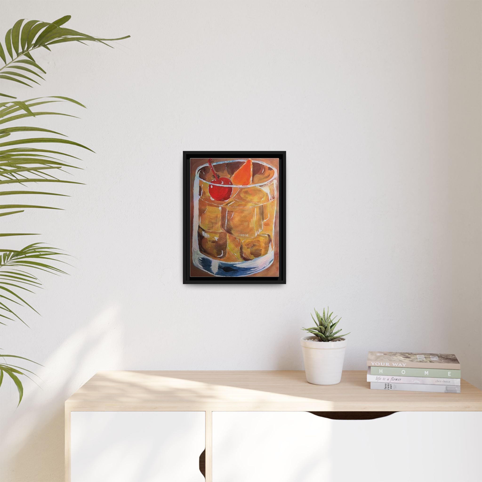 Framed Canvas Print of Old Fashioned