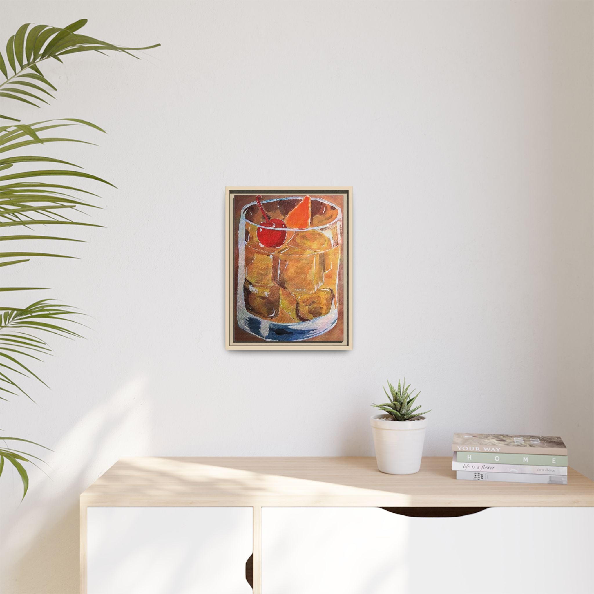 Framed Canvas Print of Old Fashioned
