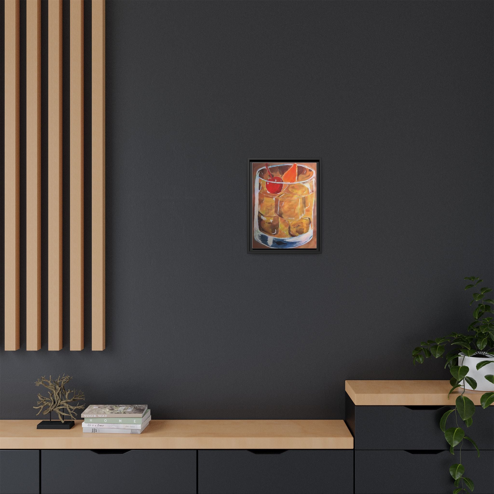 Framed Canvas Print of Old Fashioned