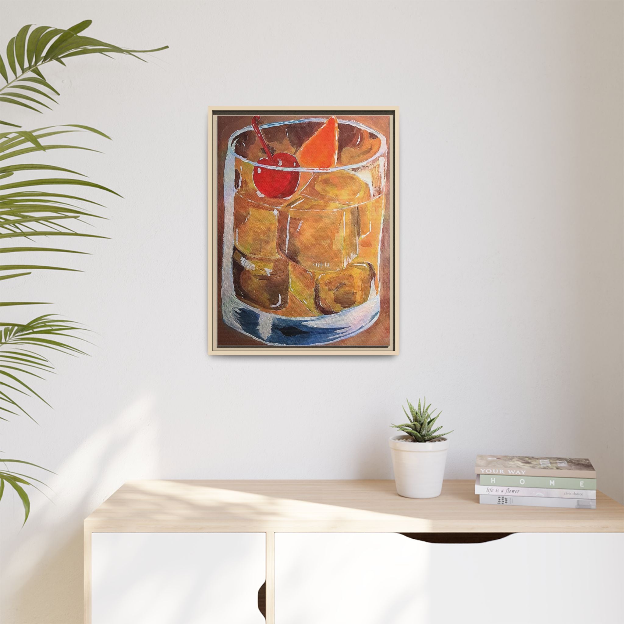 Framed Canvas Print of Old Fashioned