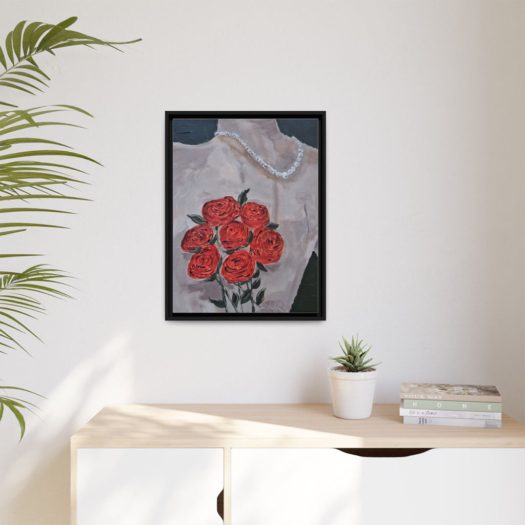Framed Canvas Print of A Gift to a Lover