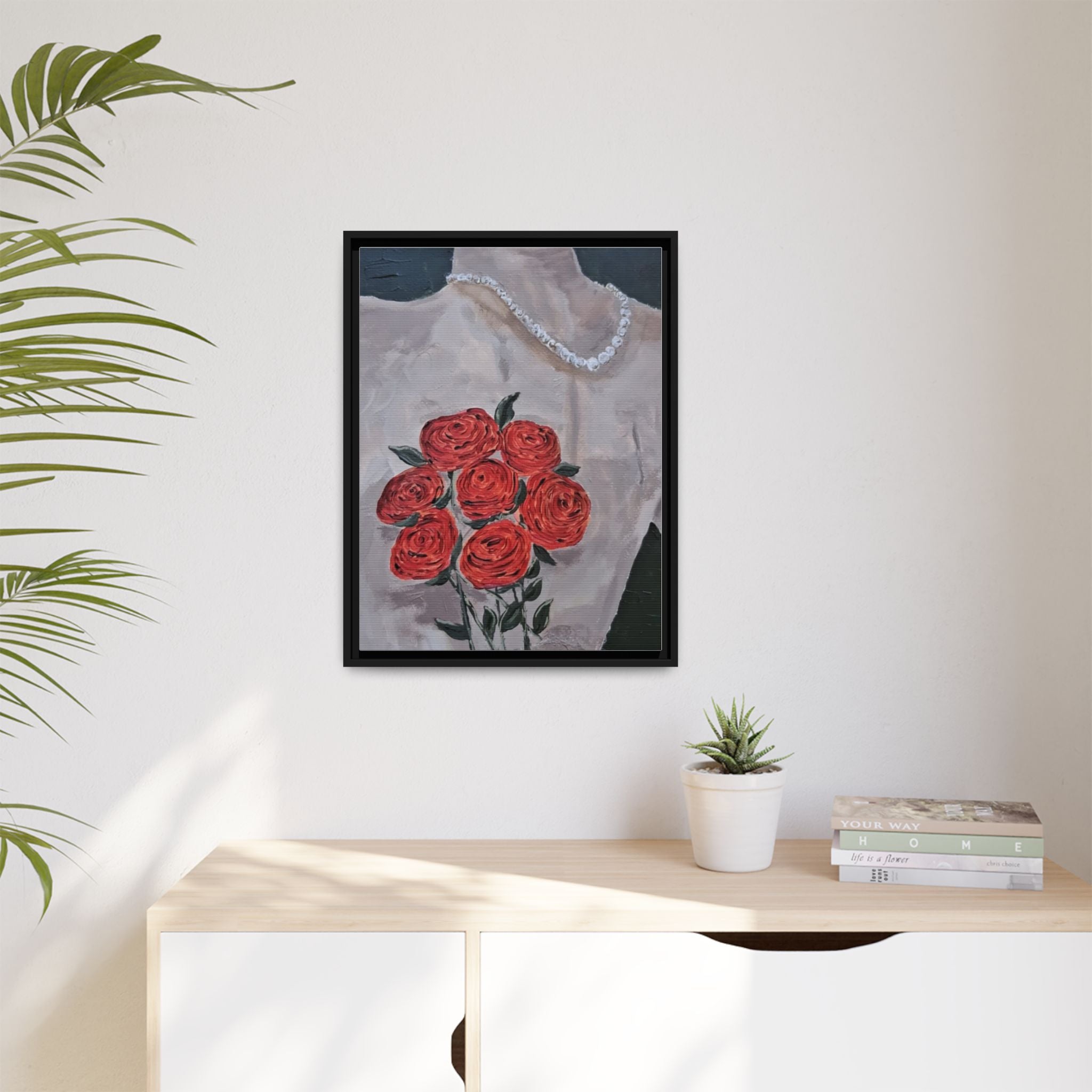 Framed Canvas Print of A Gift to a Lover