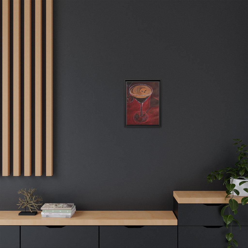 Framed Canvas Print of Espresso en Rouge