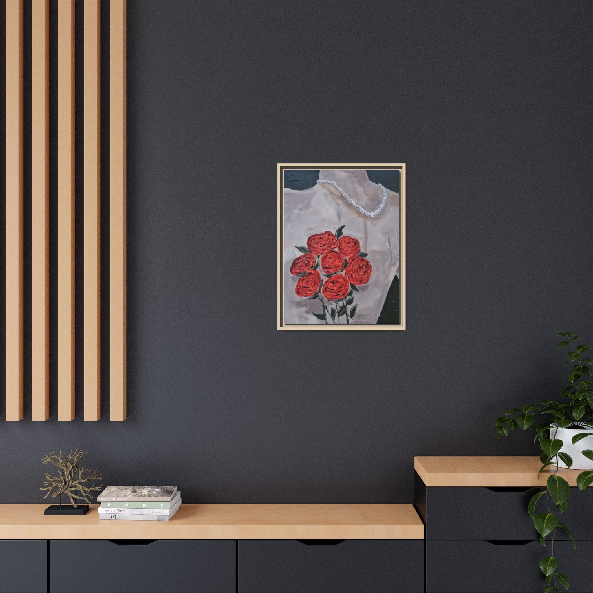 Framed Canvas Print of A Gift to a Lover
