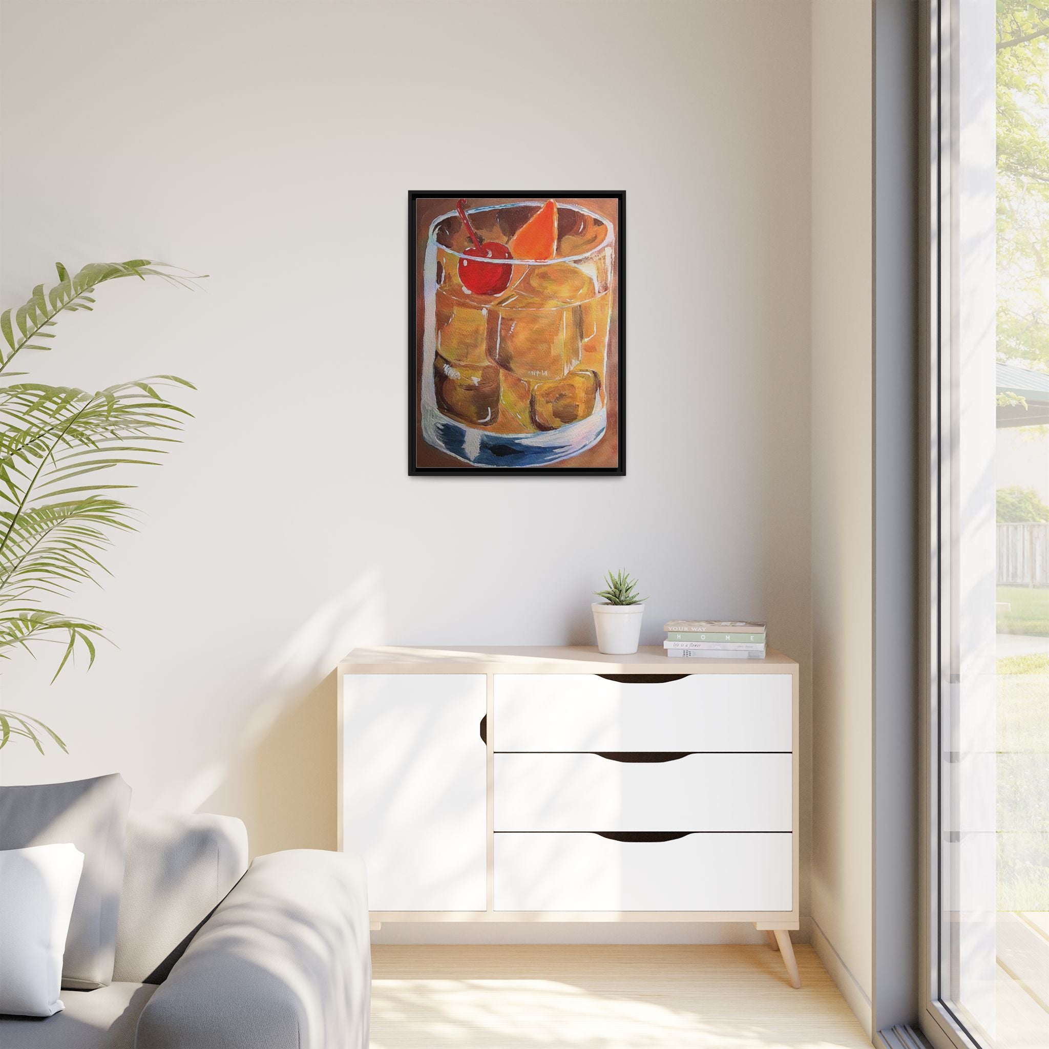 Framed Canvas Print of Old Fashioned