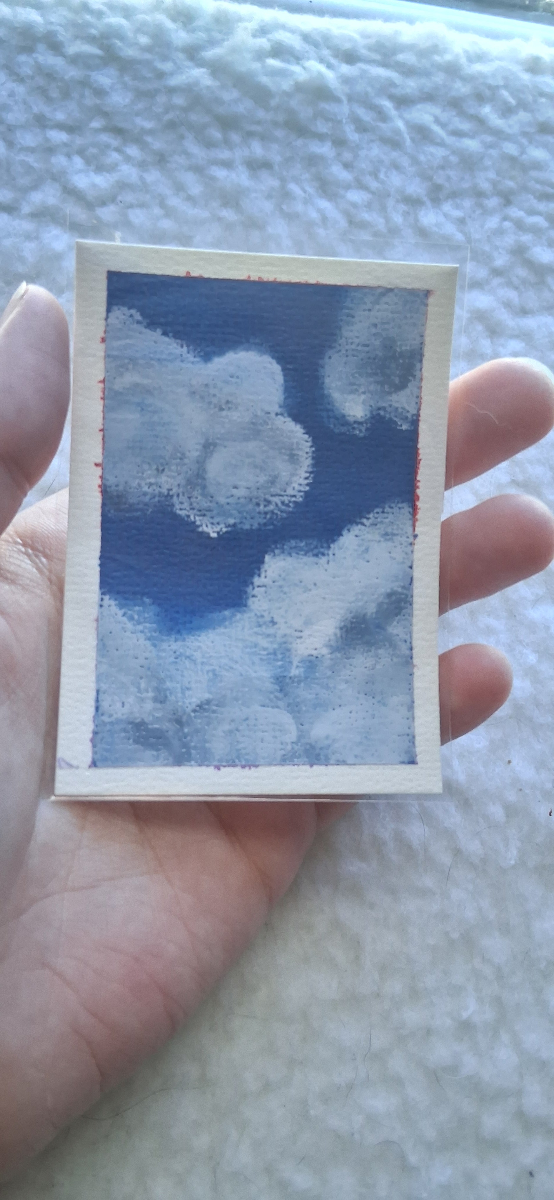 Cloudy Sky, ACEO Acrylic, Sky Series