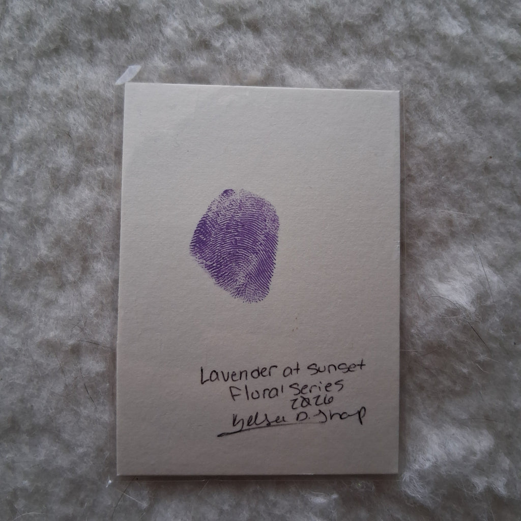Lavender at Sunset, ACEO Acrylic, Floral Series