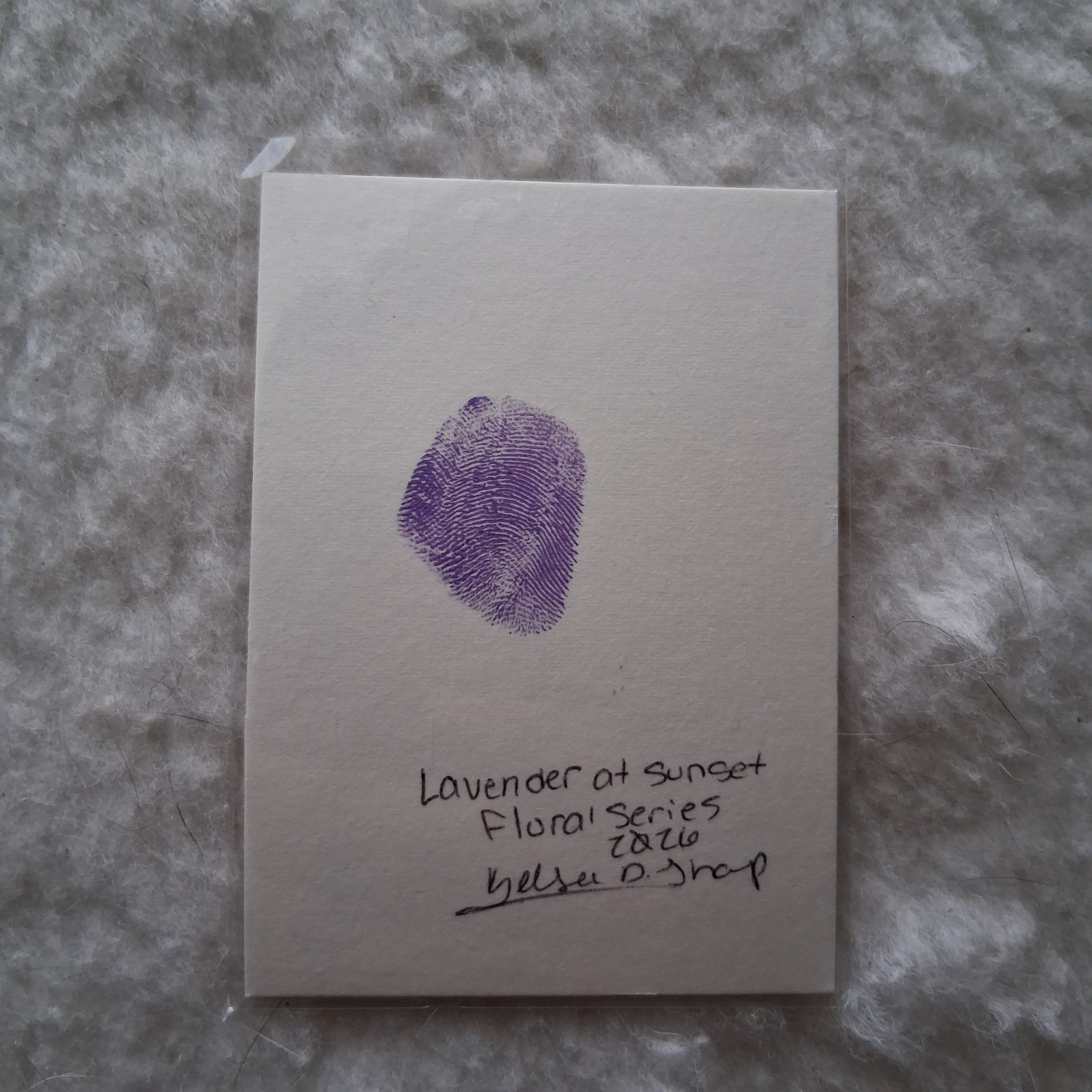Lavender at Sunset, ACEO Acrylic, Floral Series