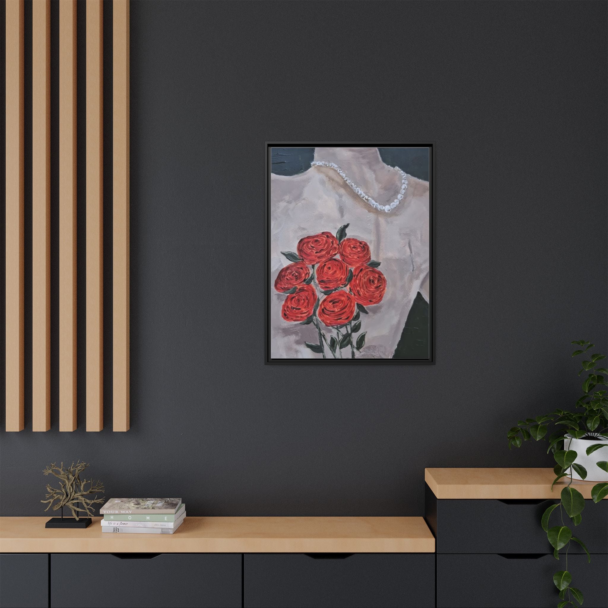 Framed Canvas Print of A Gift to a Lover