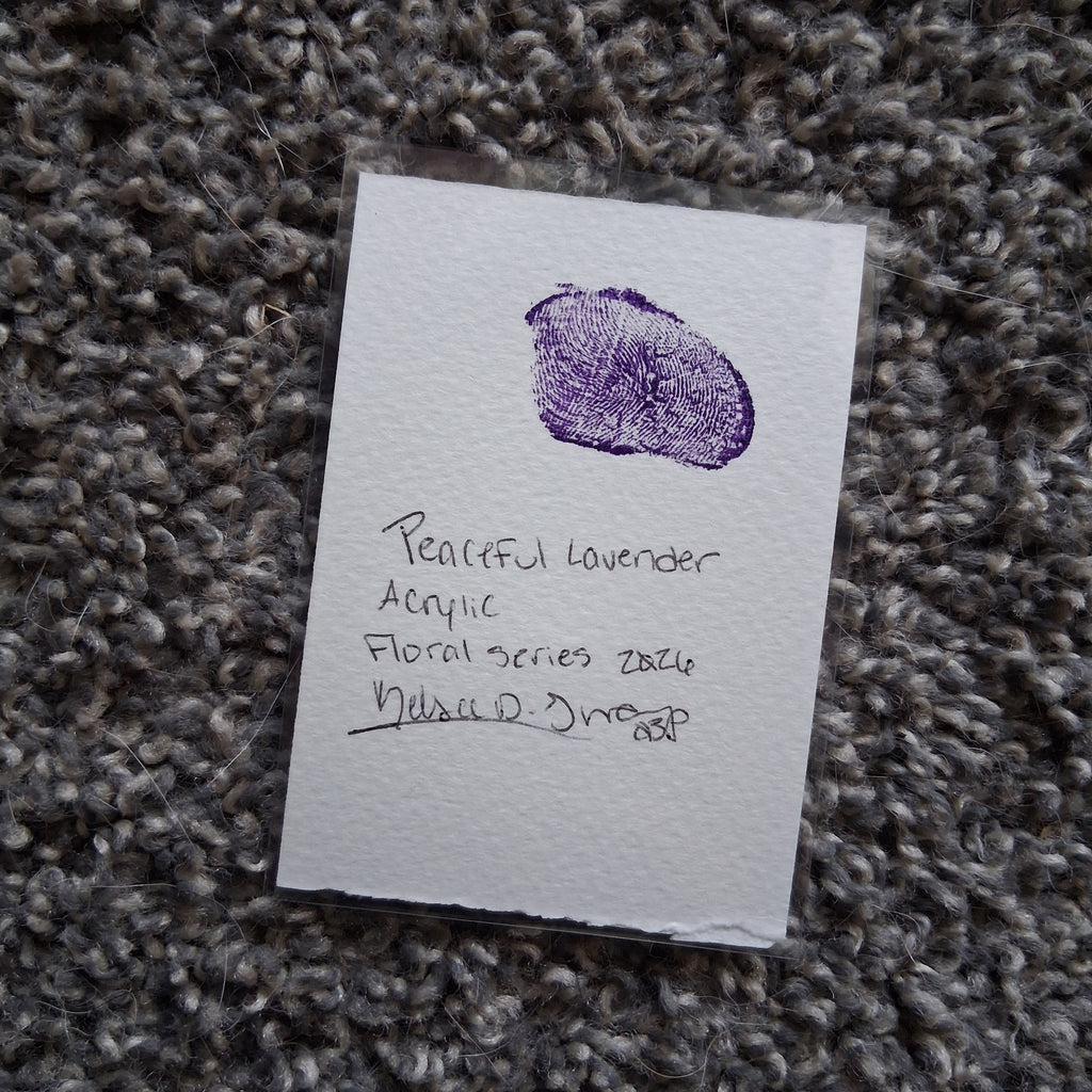 Peaceful Lavender, ACEO Acrylic, Floral Series