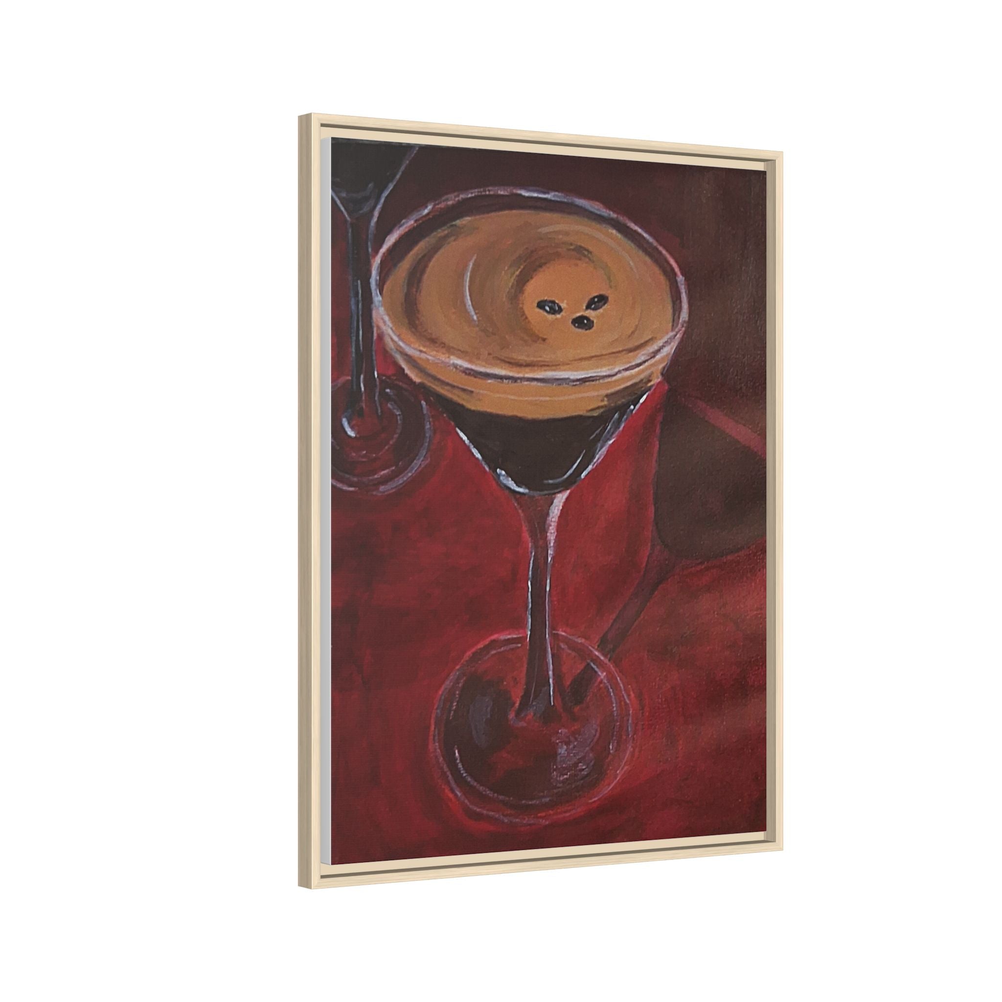Framed Canvas Print of Espresso en Rouge