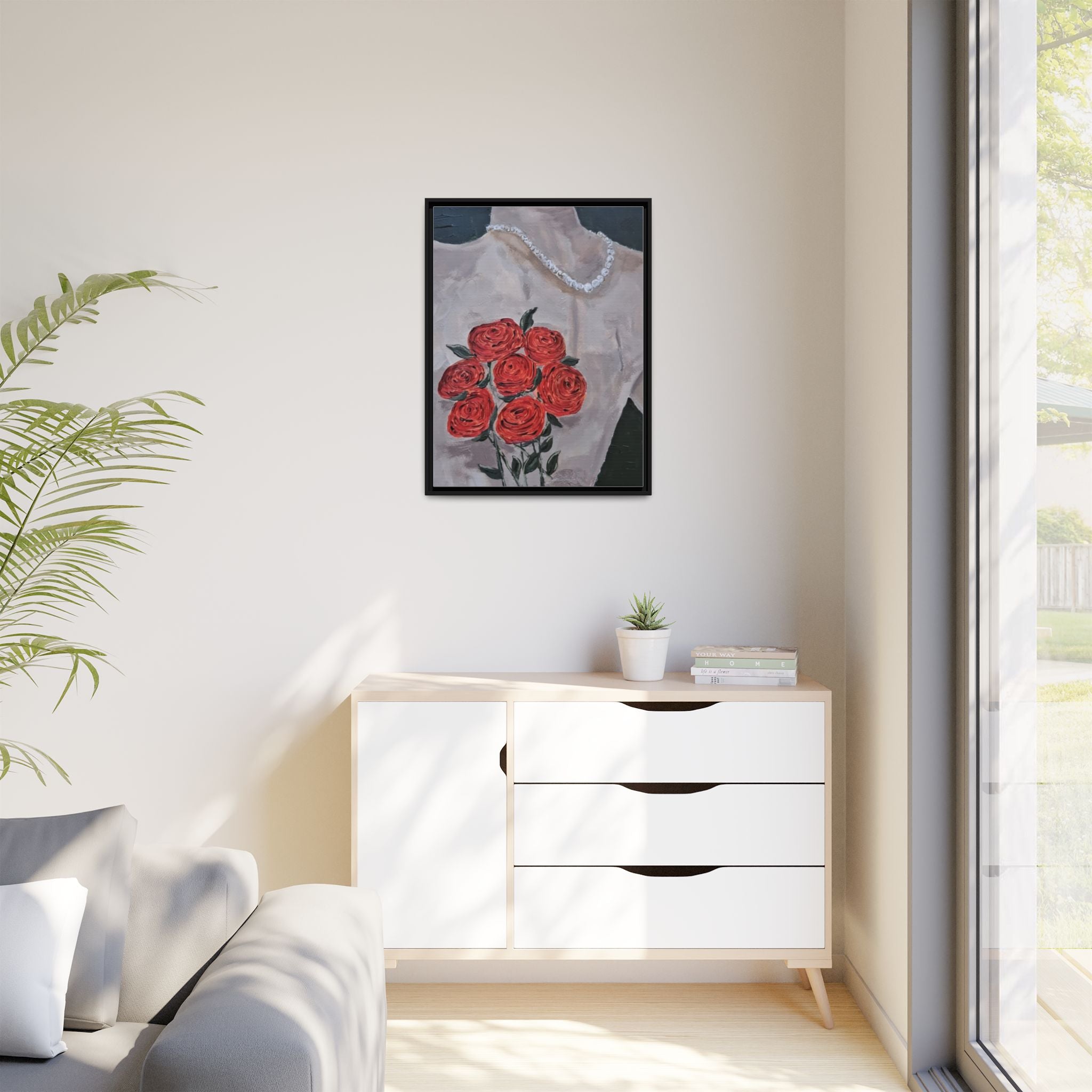Framed Canvas Print of A Gift to a Lover