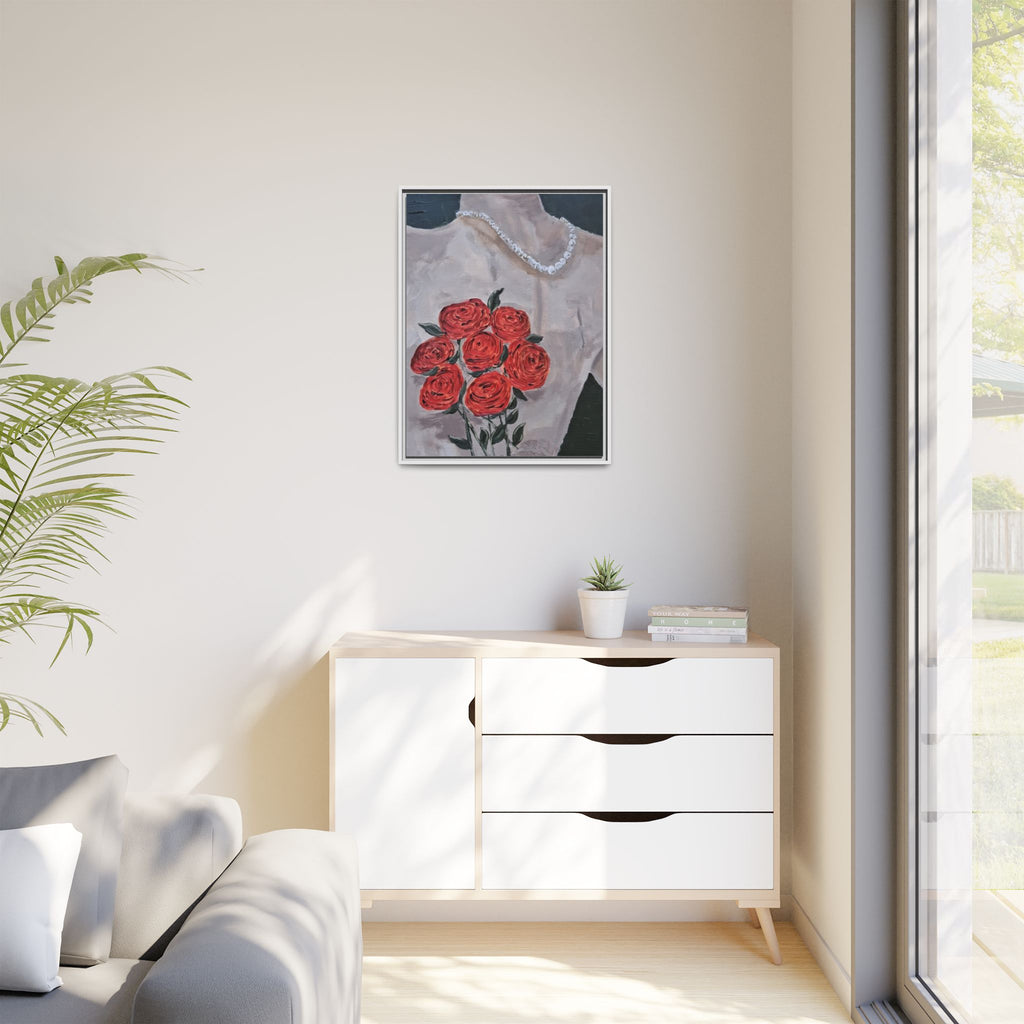 Framed Canvas Print of A Gift to a Lover