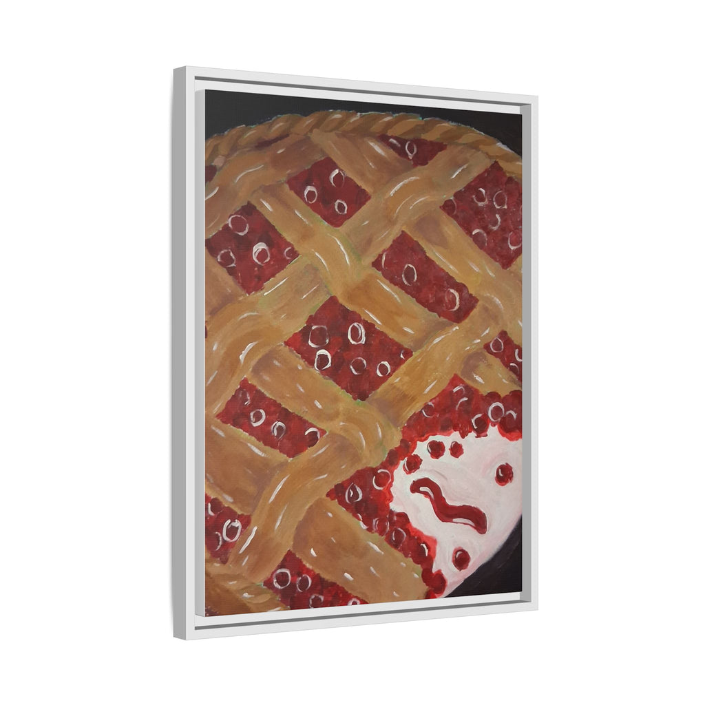 Framed Canvas Print of Cherry Pie