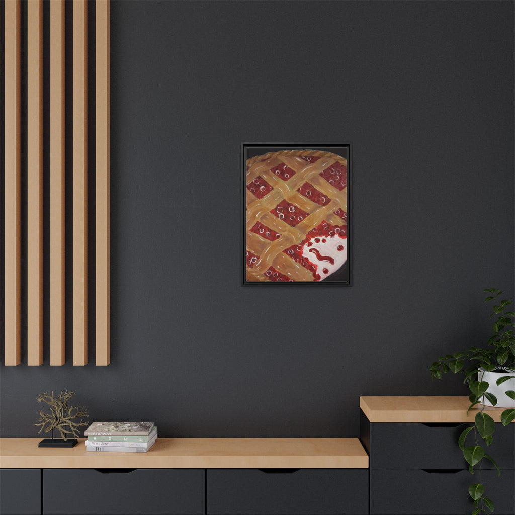 Framed Canvas Print of Cherry Pie