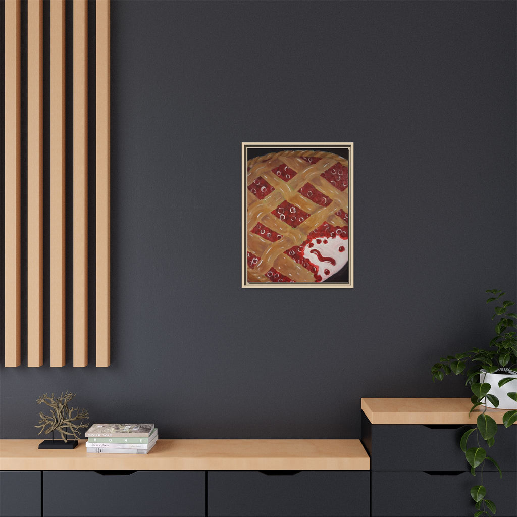 Framed Canvas Print of Cherry Pie