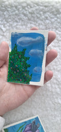 Under a Shady Tree, ACEO Acrylic, Sky Series