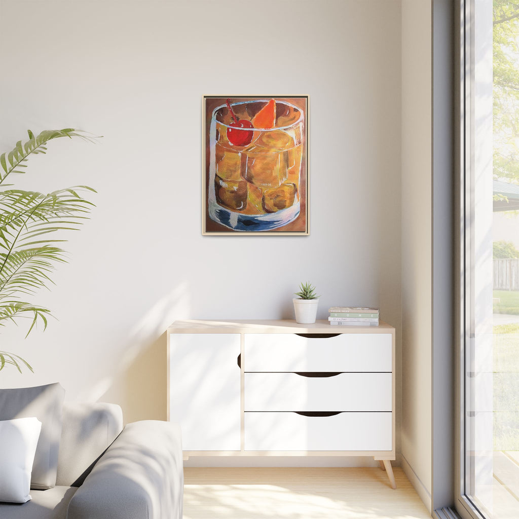 Framed Canvas Print of Old Fashioned