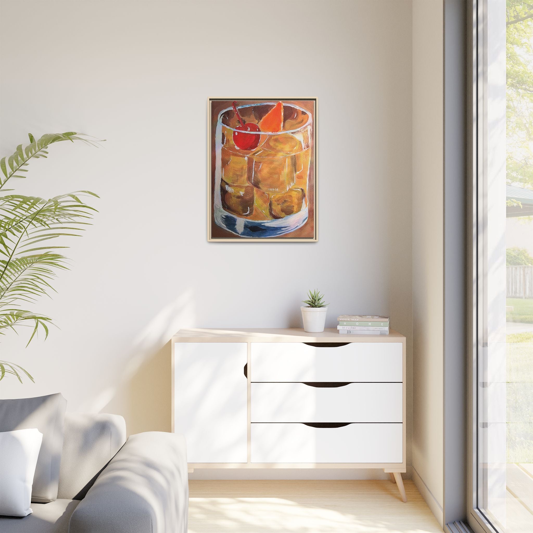 Framed Canvas Print of Old Fashioned