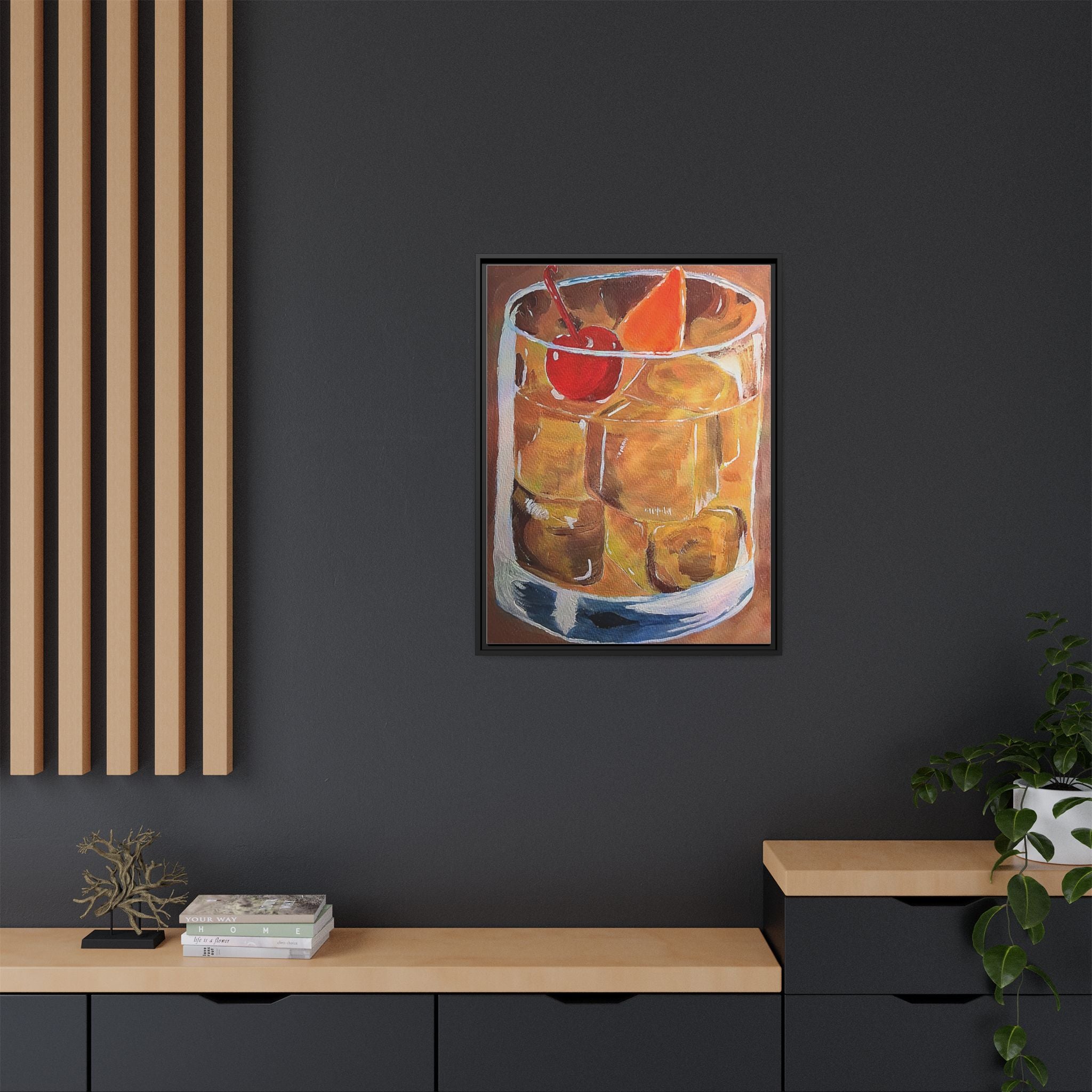 Framed Canvas Print of Old Fashioned