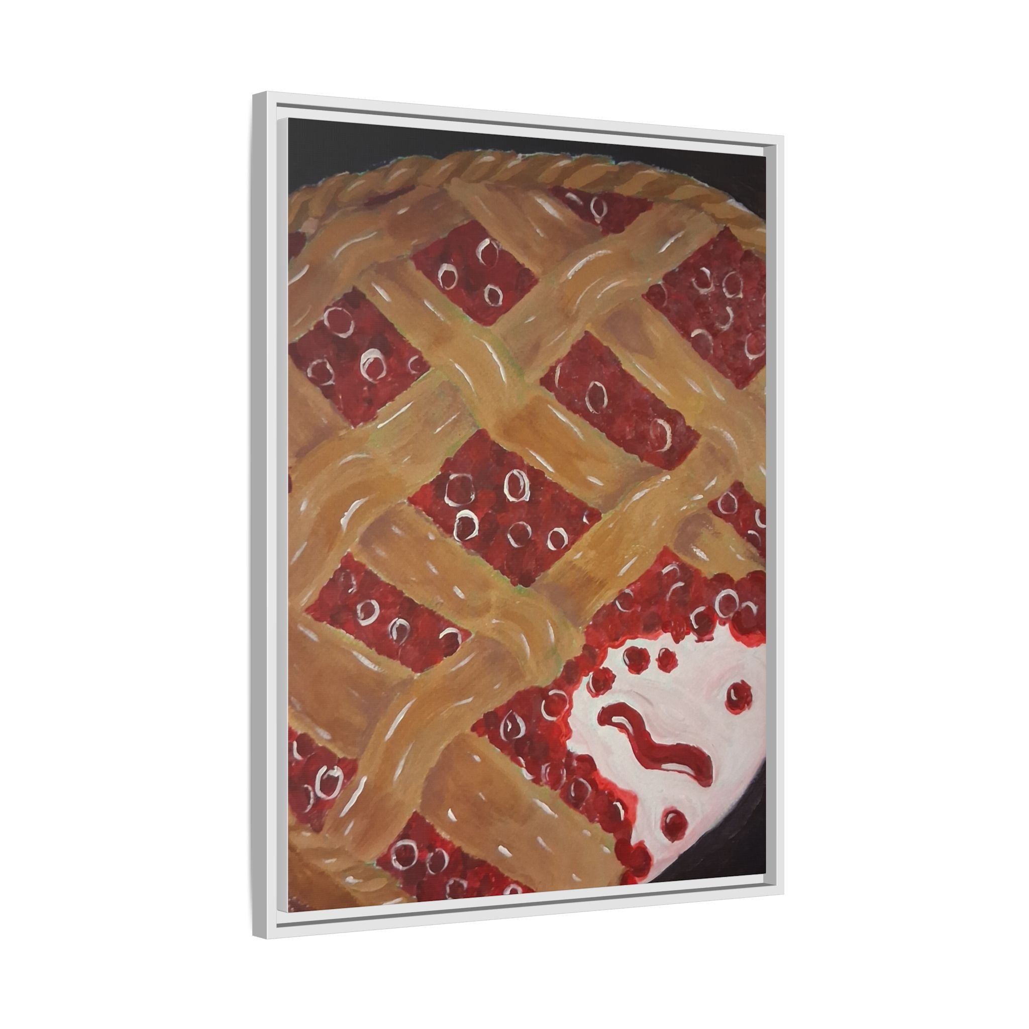 Framed Canvas Print of Cherry Pie