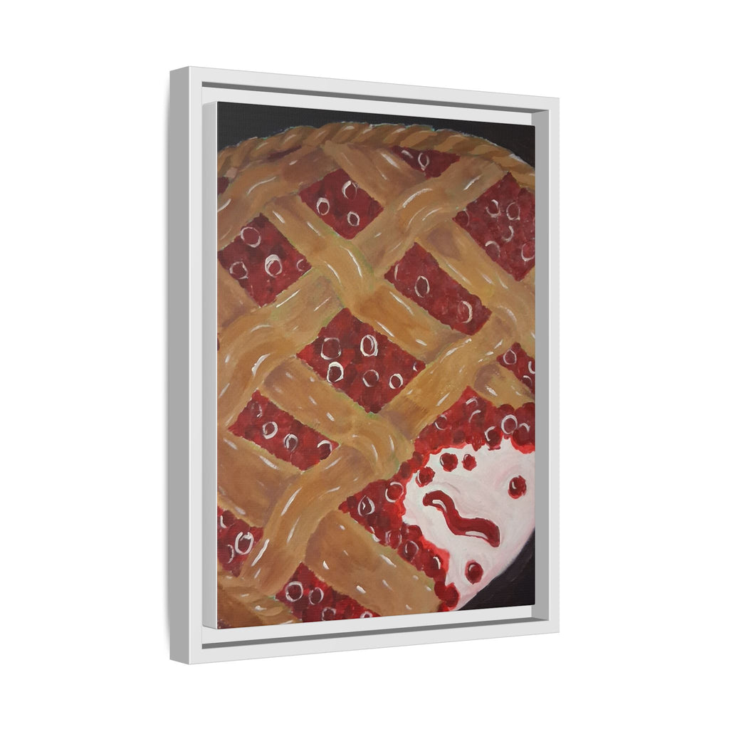 Framed Canvas Print of Cherry Pie