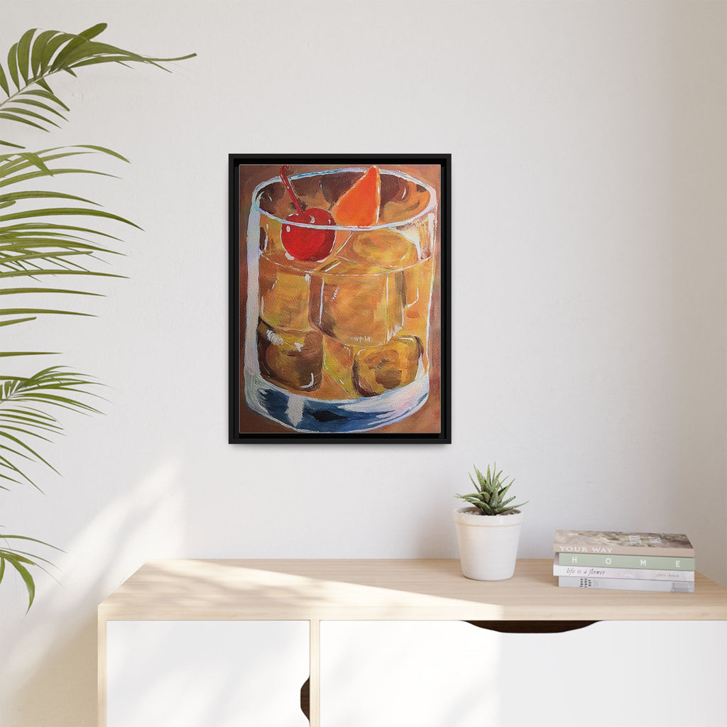 Framed Canvas Print of Old Fashioned