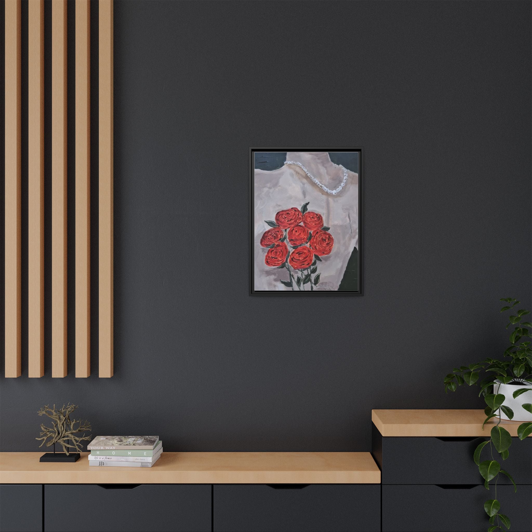 Framed Canvas Print of A Gift to a Lover