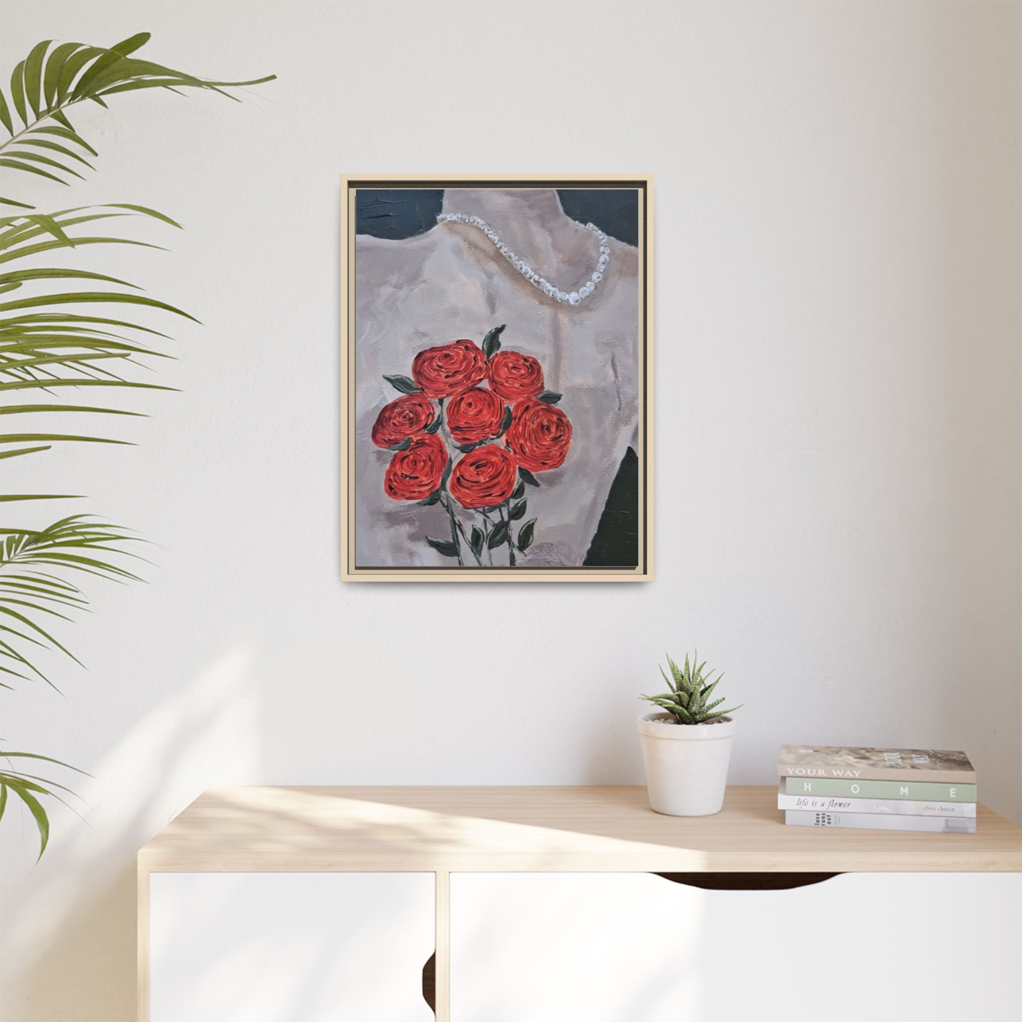 Framed Canvas Print of A Gift to a Lover