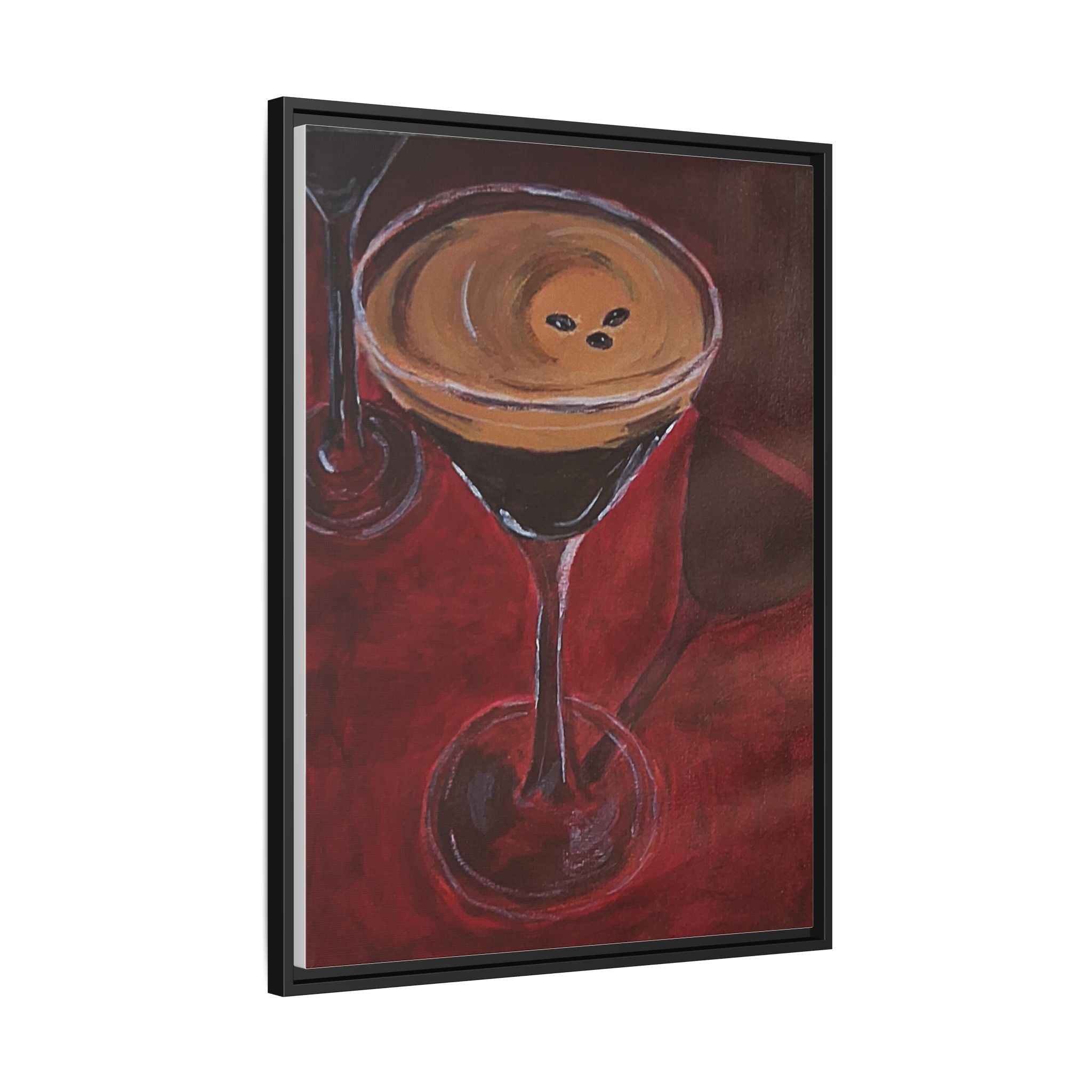Framed Canvas Print of Espresso en Rouge