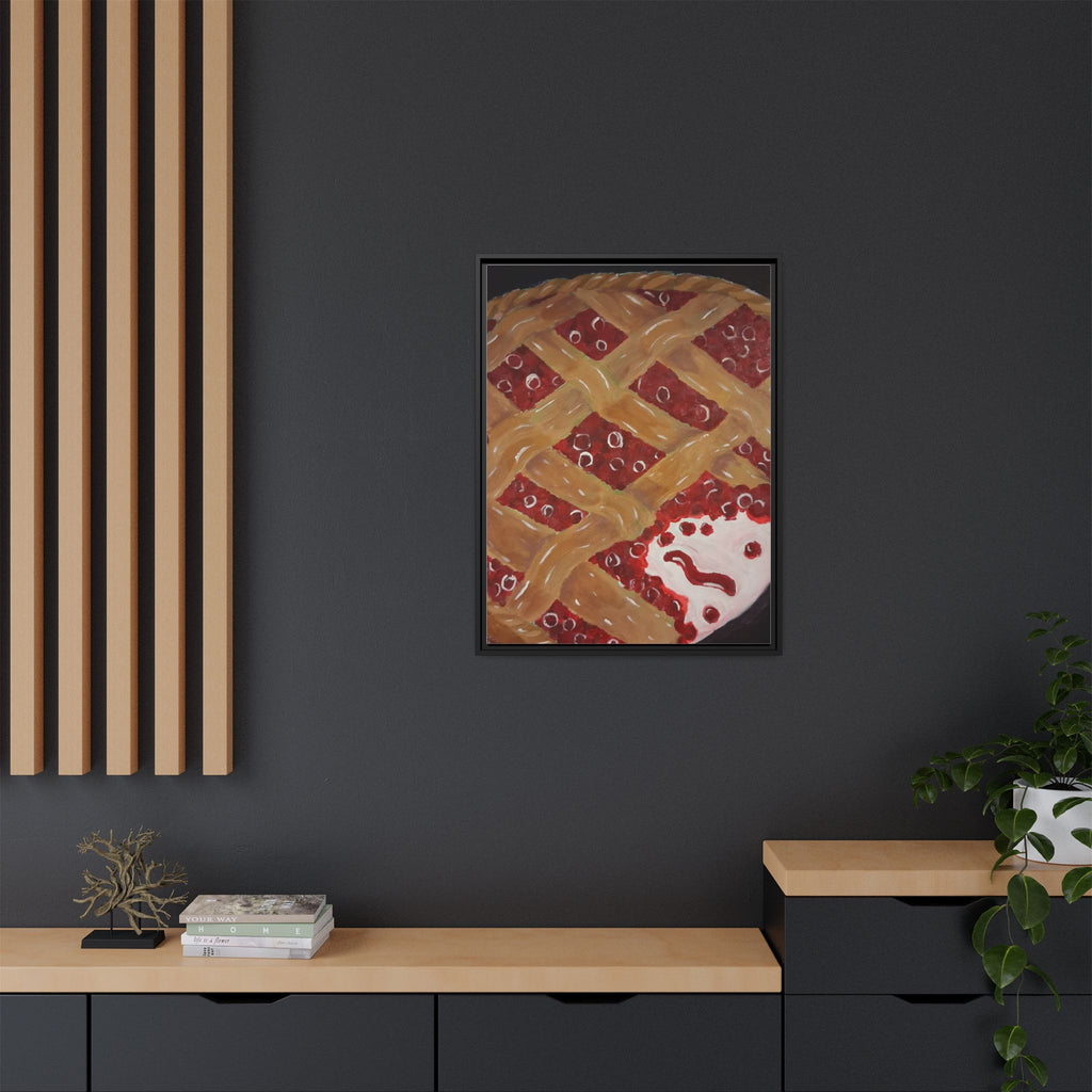 Framed Canvas Print of Cherry Pie