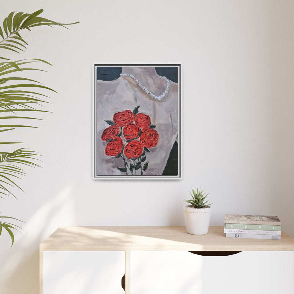 Framed Canvas Print of A Gift to a Lover
