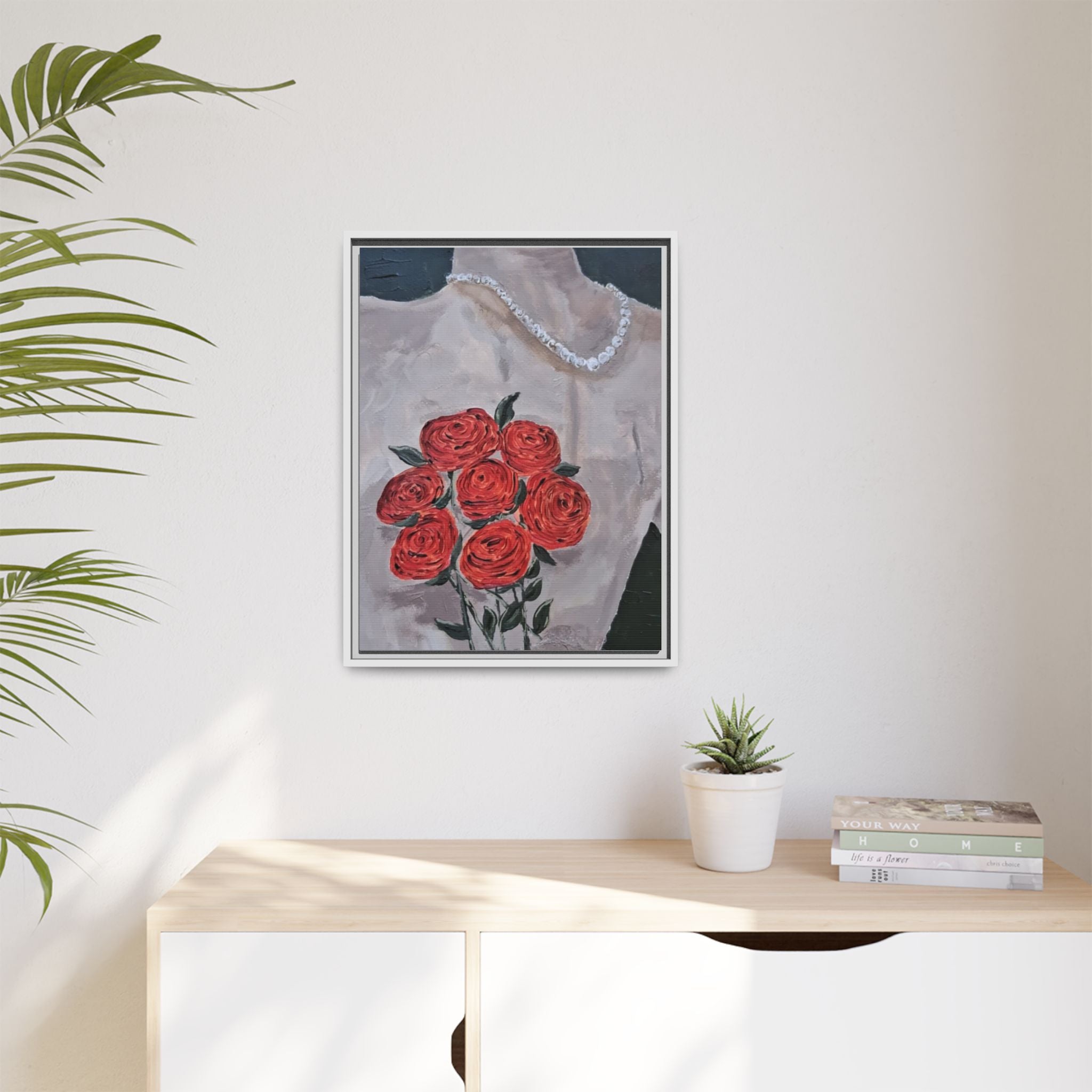 Framed Canvas Print of A Gift to a Lover