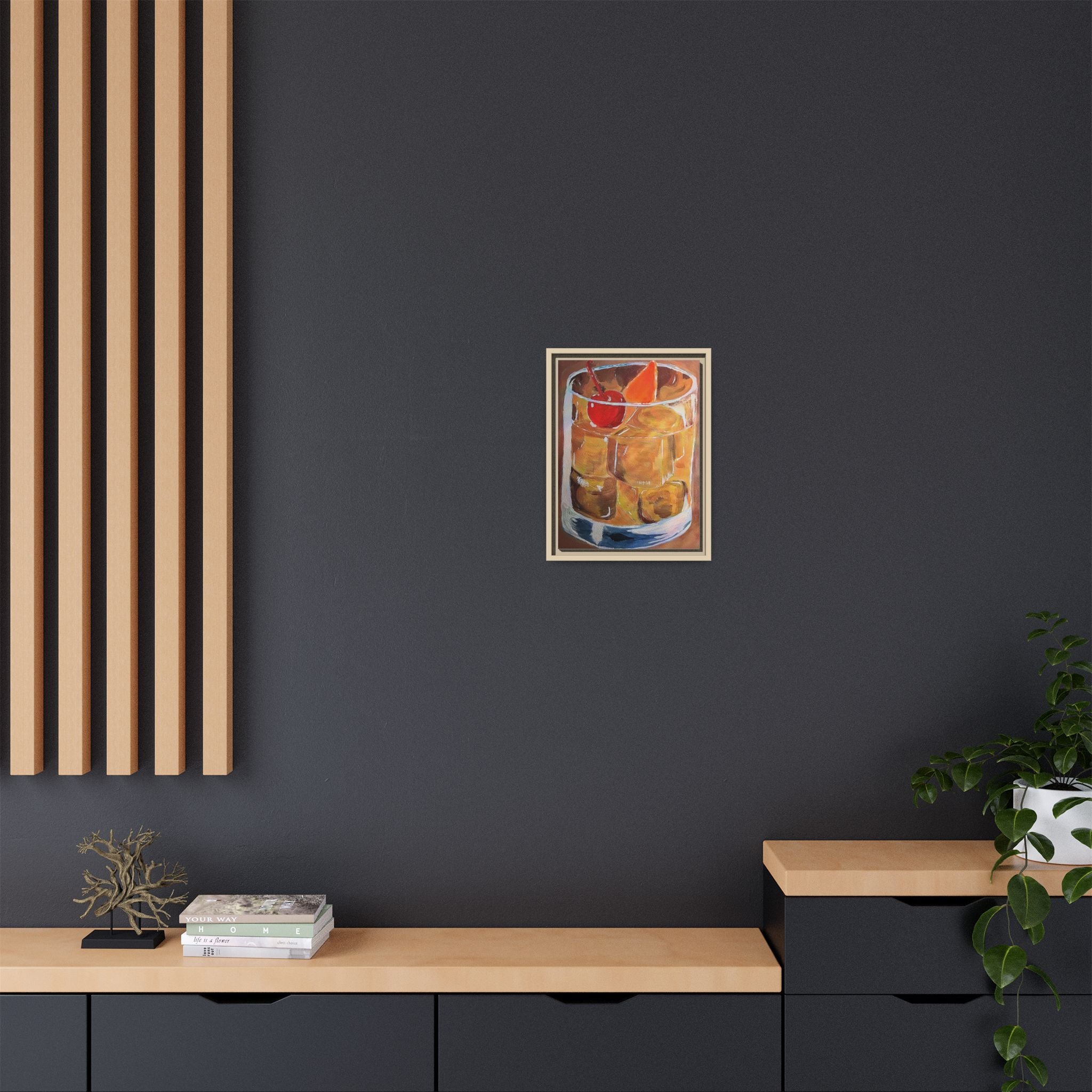 Framed Canvas Print of Old Fashioned