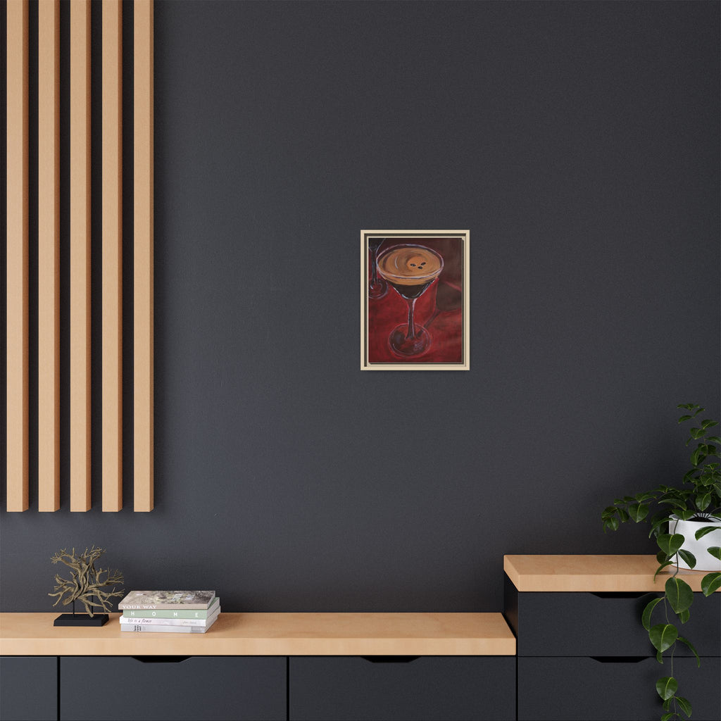 Framed Canvas Print of Espresso en Rouge