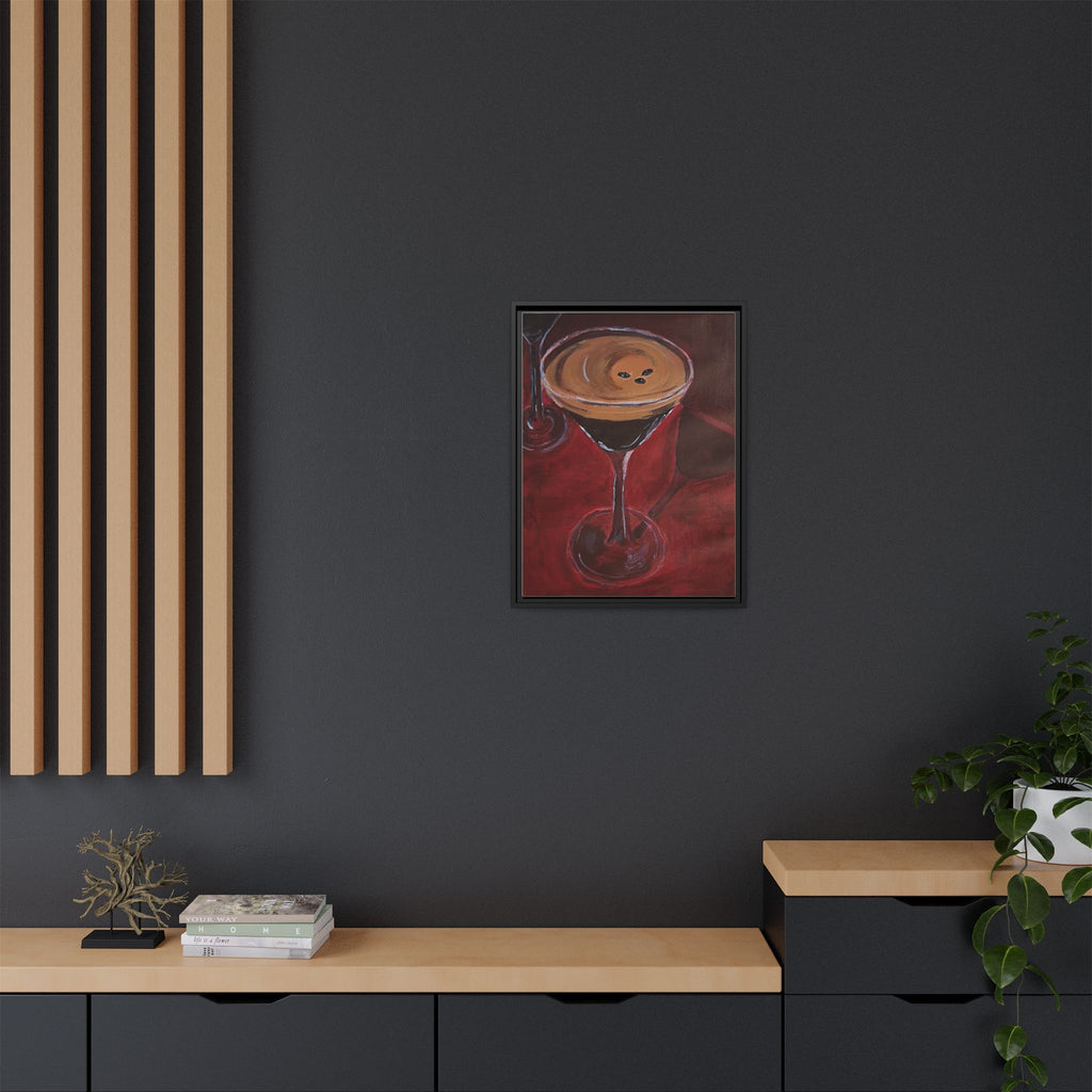 Framed Canvas Print of Espresso en Rouge
