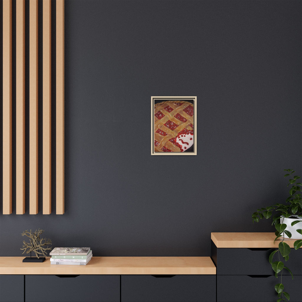 Framed Canvas Print of Cherry Pie