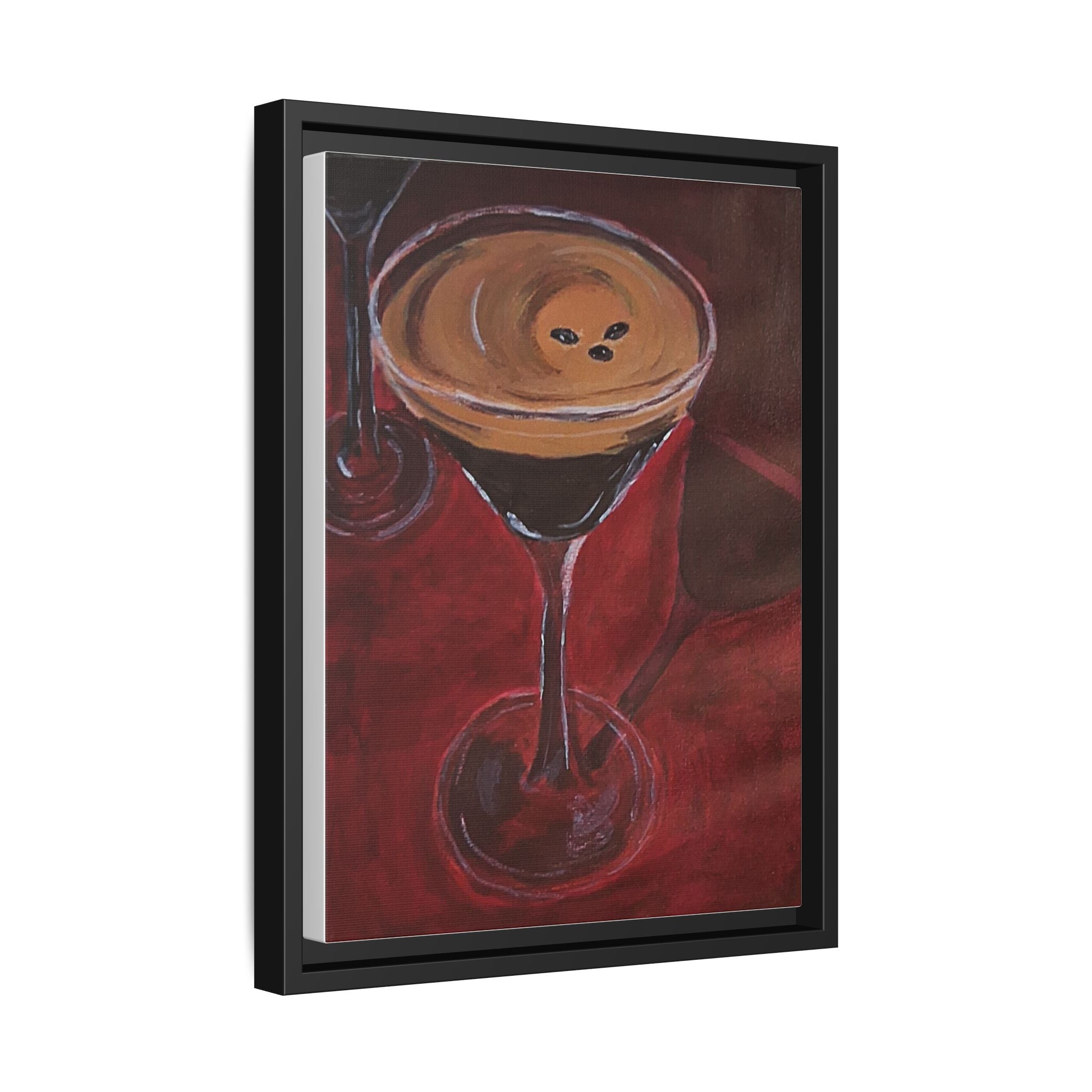 Framed Canvas Print of Espresso en Rouge