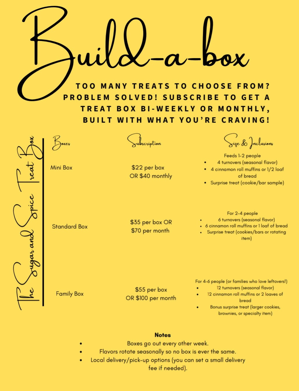 The Sugar & Spice Treat Boxes