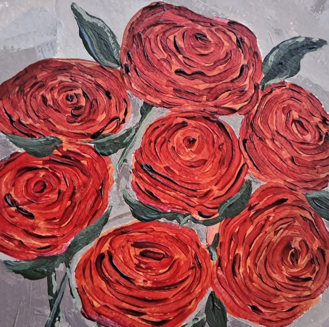 A Gift To A Lover, Acrylic Painting Original, Woman Series