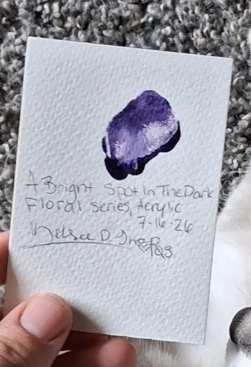 A Bright Spot In The Dark, ACEO Acrylic, Floral Series