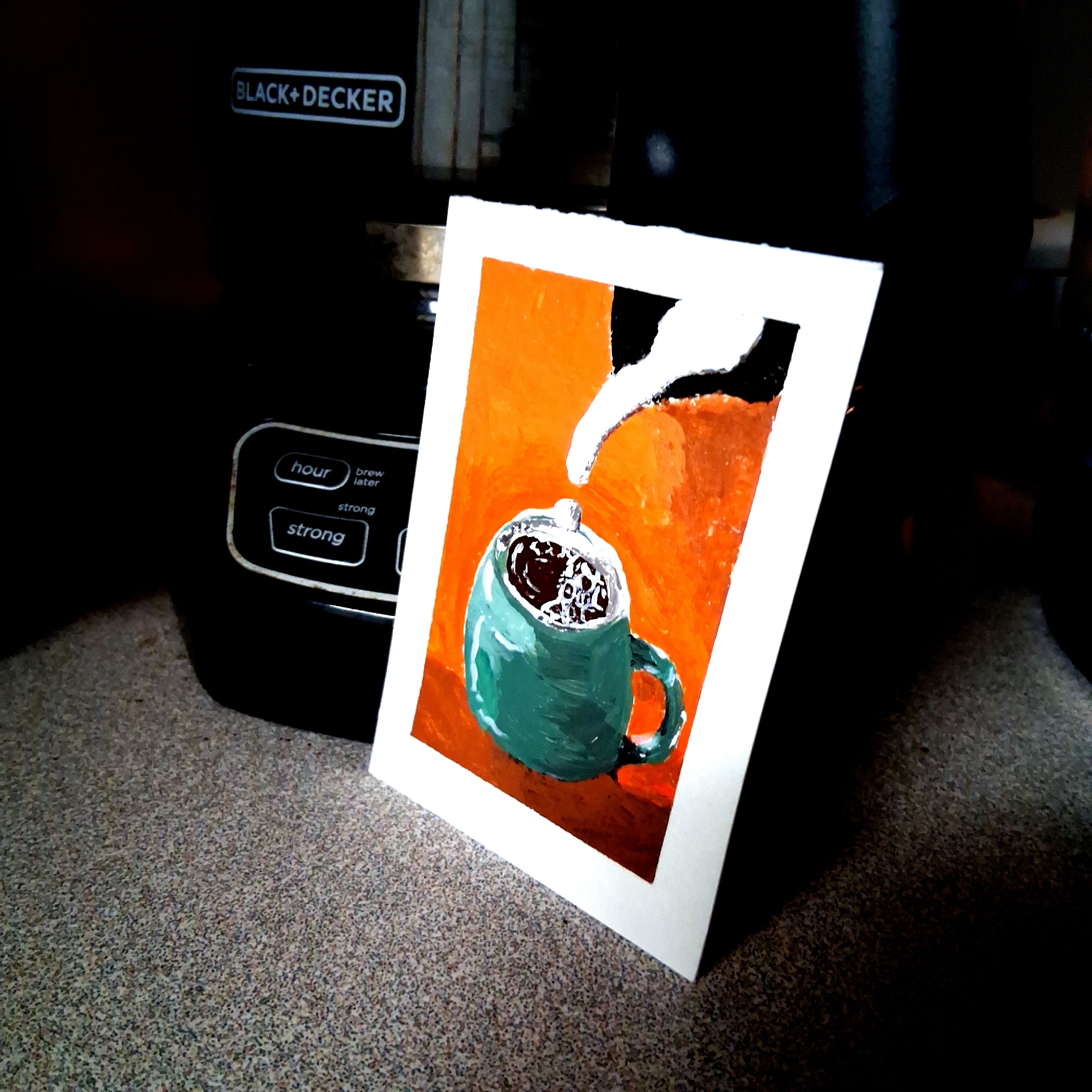 A Creators Breakfast, ACEO Acrylic, Breakfast Series
