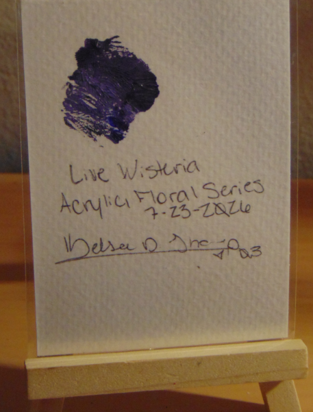 Live Wisteria, ACEO Acrylic, Floral Series