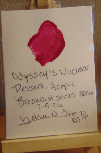 Odyssey's Nuclear Dessert, ACEO Acrylic, Dessert Series