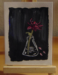 Beautiful Darkness, ACEO Acrylic, Floral Series