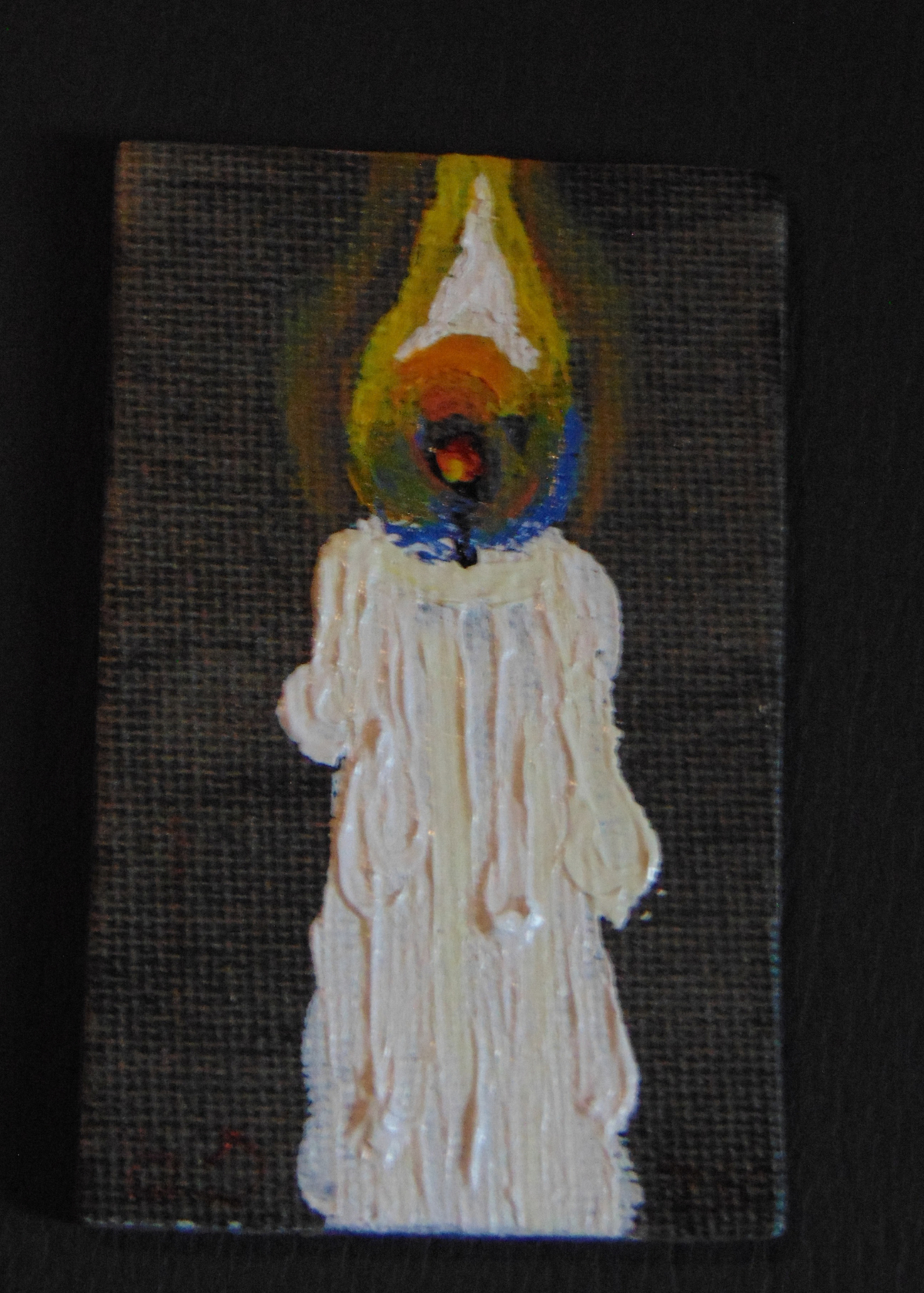 Candle Flame, OOAK Acrylic Magnet, Fall Series