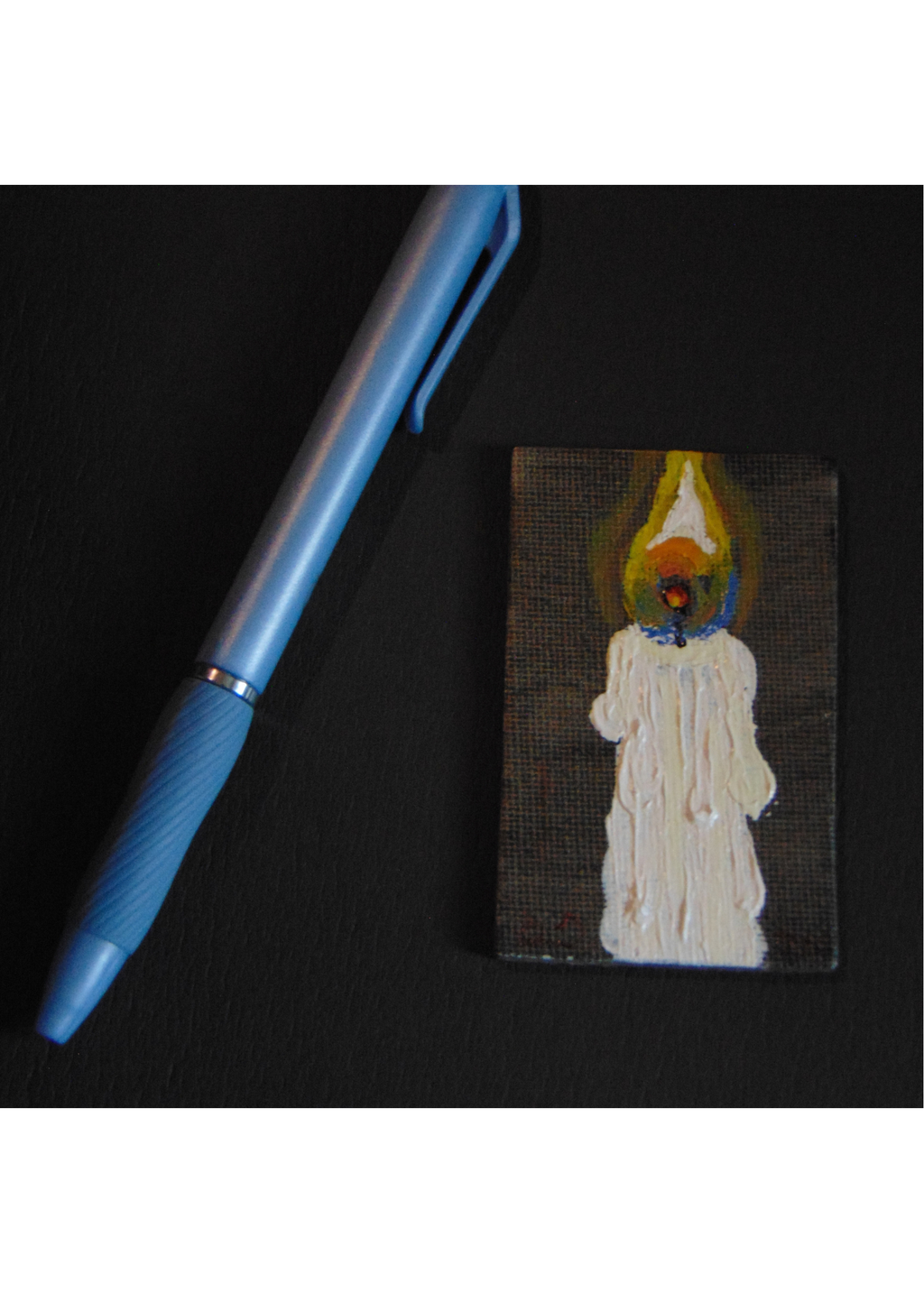 Candle Flame, OOAK Acrylic Magnet, Fall Series