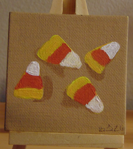 Candy Corn, OOAK Acrylic Magnet, Fall Series