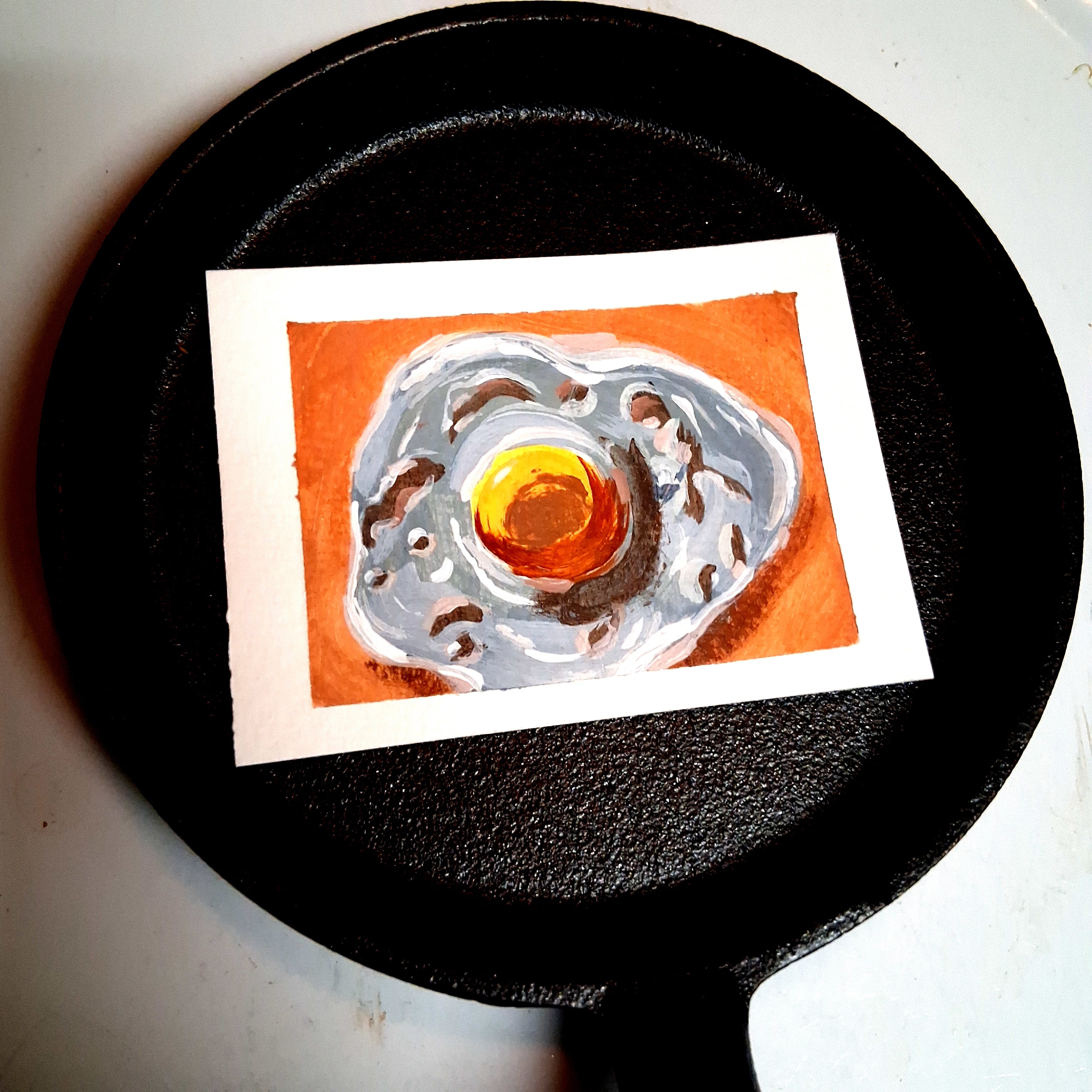 Which Was First?, ACEO Acrylic, Breakfast Series