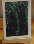 Live Wisteria, ACEO Acrylic, Floral Series
